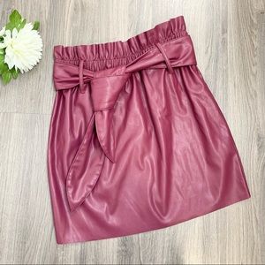 Another Story Pleather Paper Bag Skirt